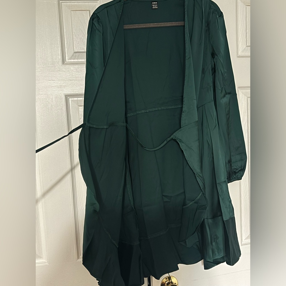 Green Wrap Dress - Picture 5 of 6